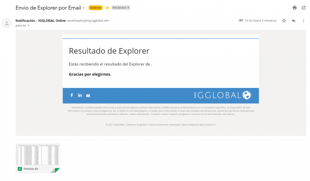 TEMPLETE MAIL explorer factura
